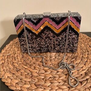 Elegant Black and Silver Crossbody Zara